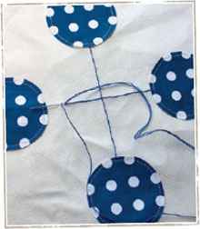 Using the same shade of dark blue embroidery floss that you used earlier and - photo 18