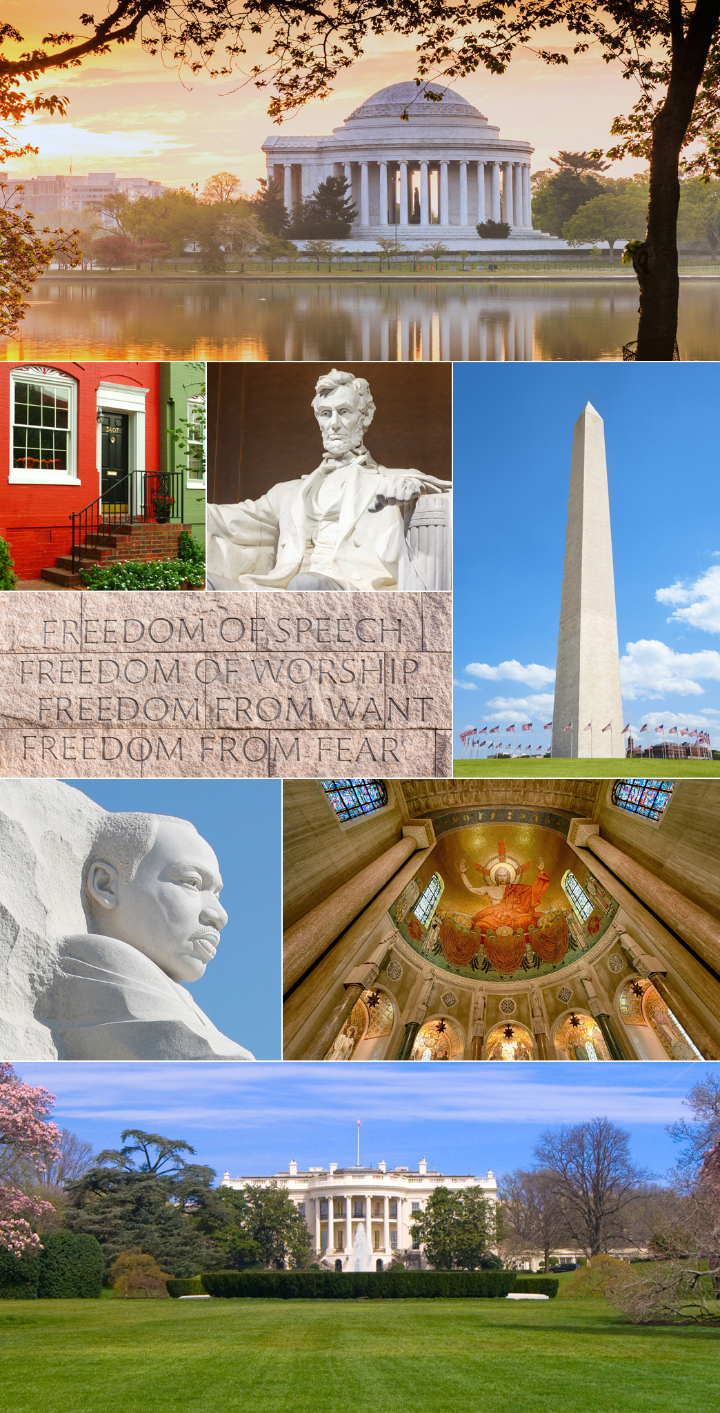 Clockwise from top Jefferson Memorial Washington Monument the North Apse in - photo 2