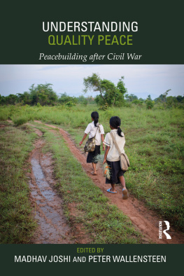 Madhav Joshi - Understanding Quality Peace: Peacebuilding after Civil War