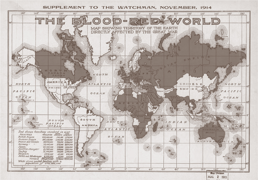 A map illustrating the global nature of the 191418 conflict with the major - photo 3