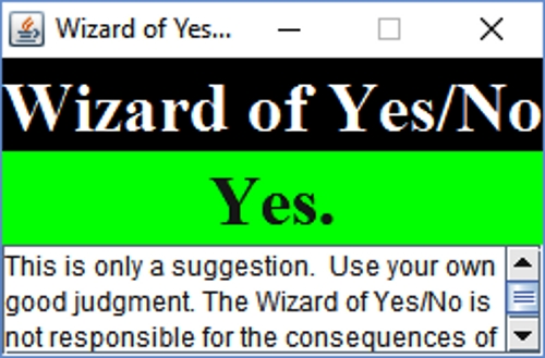 Learn how to create a window add text change The Wizard of YesNo can help - photo 3