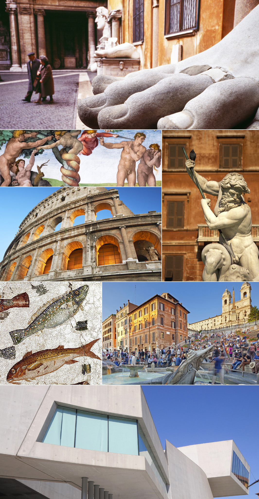 Clockwise from top Musei Capitolini Fountain of Neptune Piazza Navona - photo 2