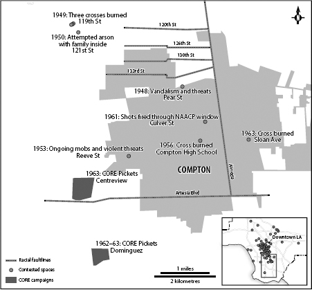 Map 9 Principal racial incidents in Compton Map 10 Downtown LA Business - photo 10