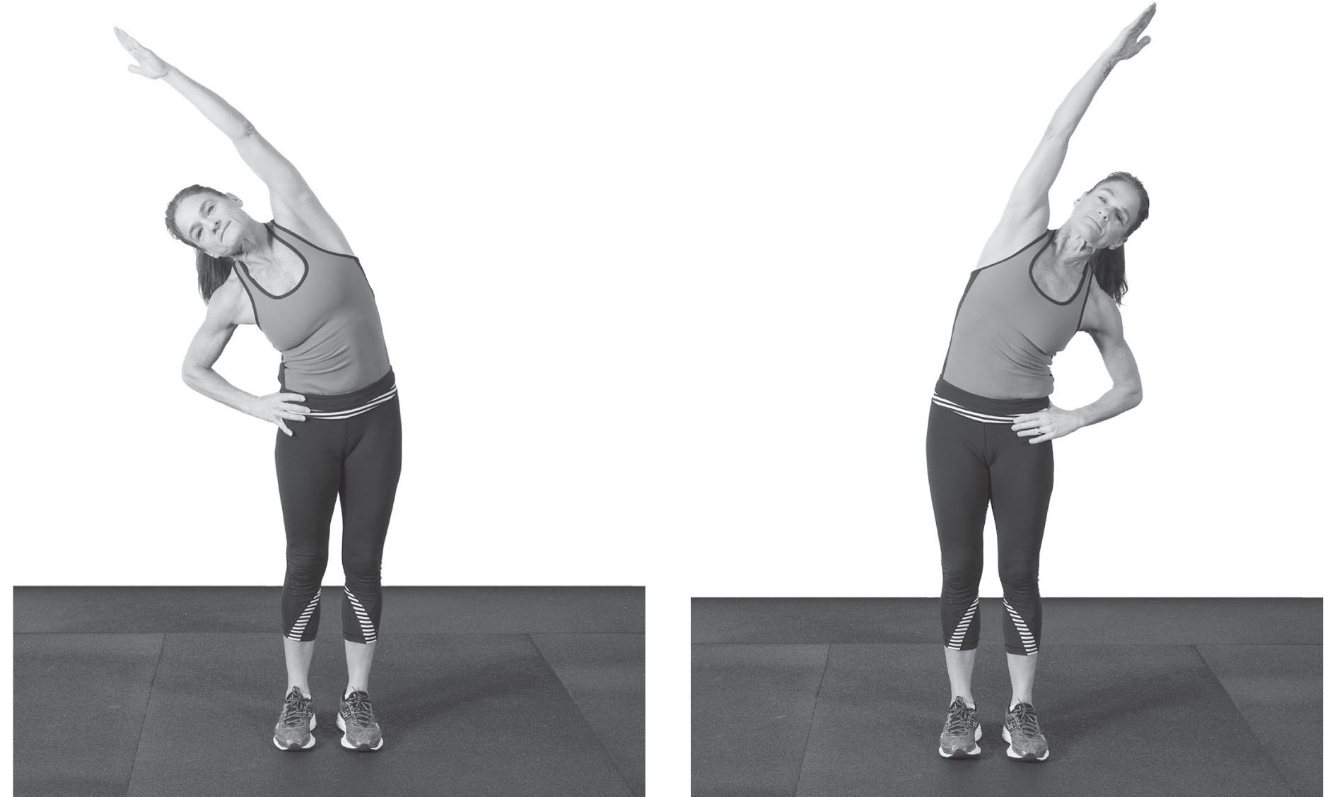 Stand with your feet shoulder-width apart Raise your left arm straight over - photo 1