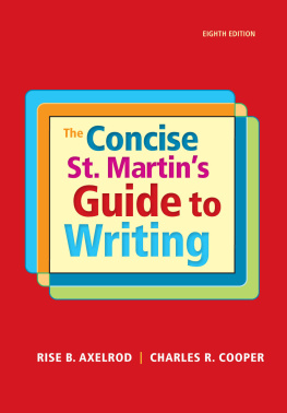 Rise B. Axelrod - The Concise St. Martin’s Guide to Writing