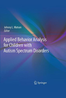 Matson - Applied behavior analysis for children with autism spectrum disorders