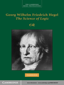 G. W. F. Hegel The Science of Logic