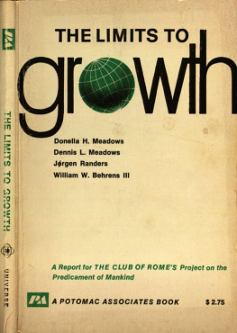 Donella H. Meadows - The Limits to Growth: A Report for the Club of Rome’s Project on the Predicament of Mankind