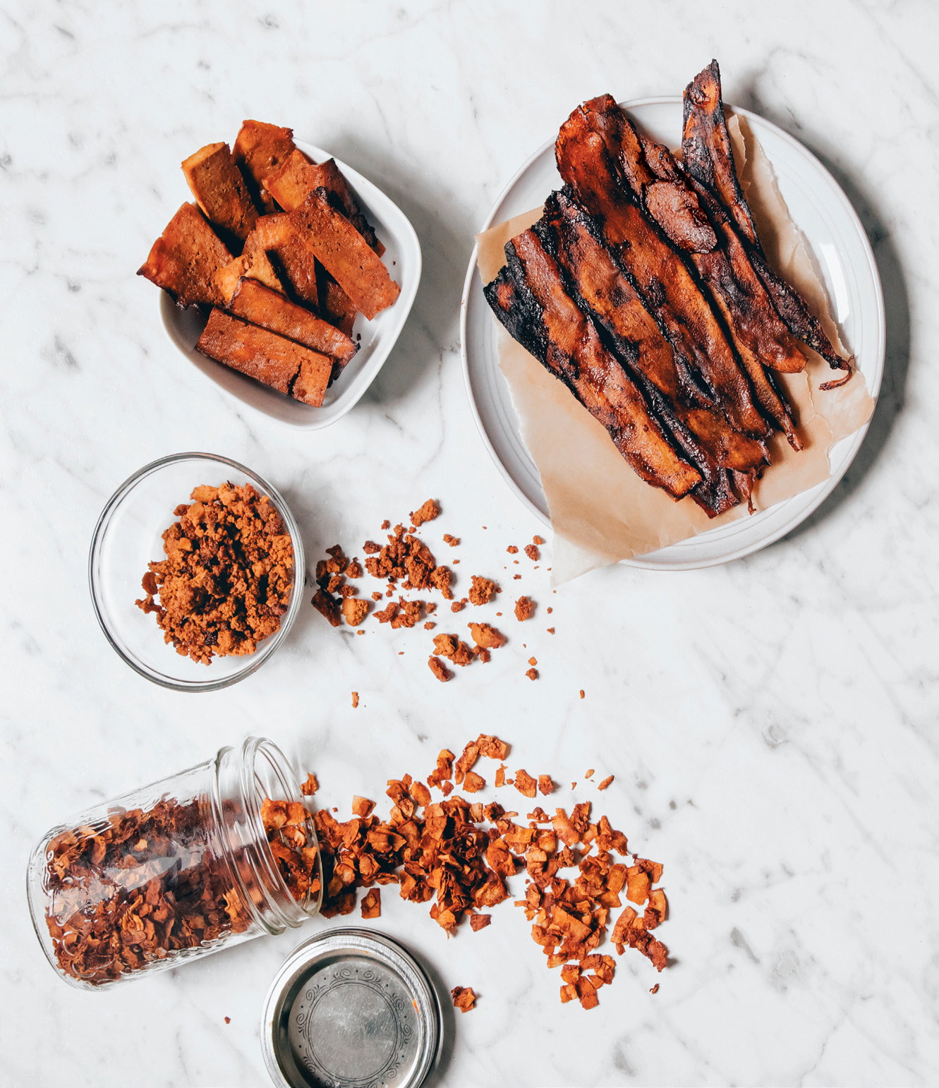 Starting a vegan cookbook with a spread dedicated to plant-based baconthats my - photo 6