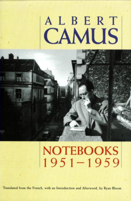 Albert Camus - Notebooks 1951–1959