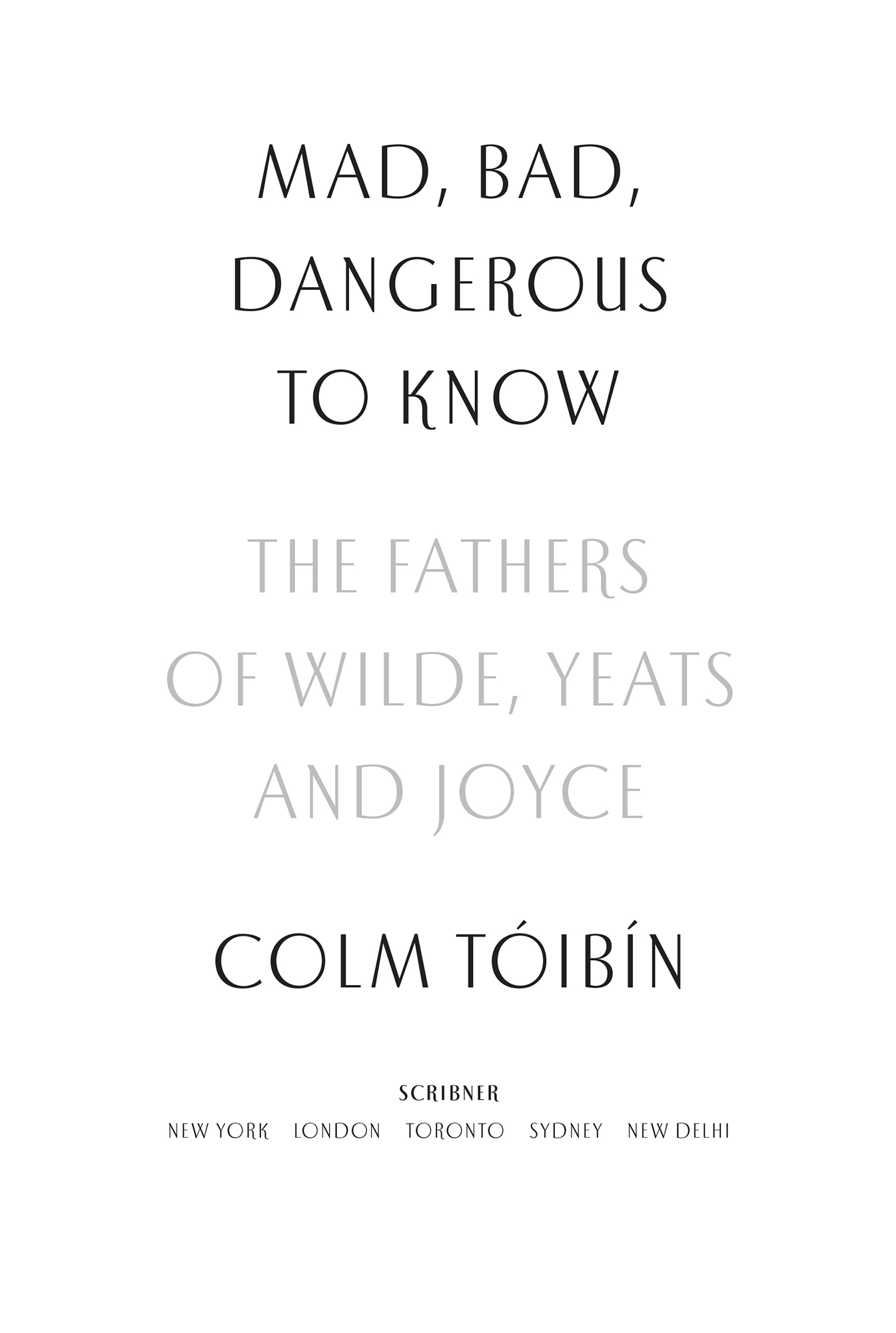 Mad Bad Dangerous to Know The Fathers of Wilde Yeats and Joyce - image 2