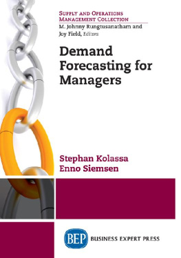 Ennis Siemsen - Demand Forecasting for Managers