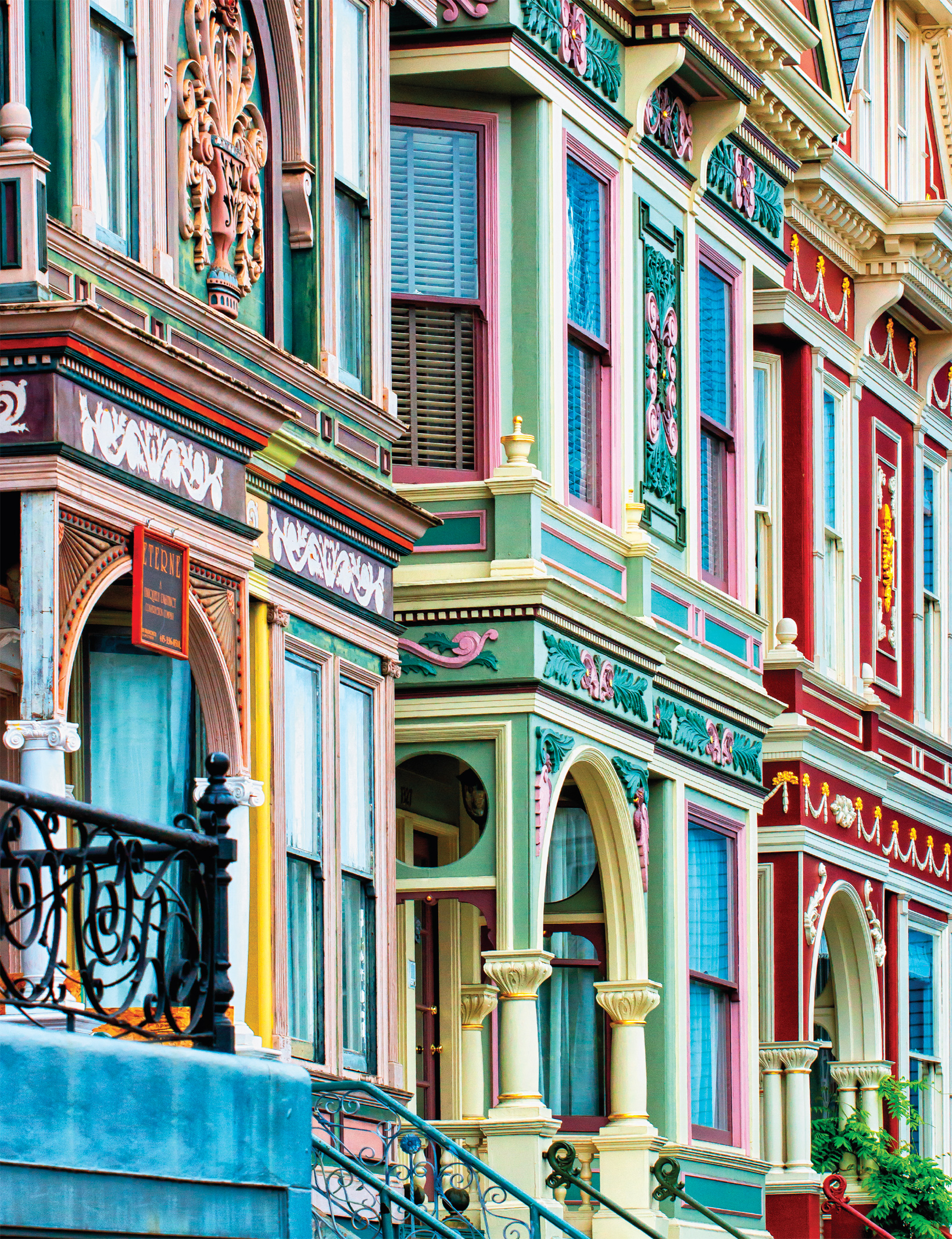 Victorian rowhouses or painted ladies line the Haight-Ashbury district of San - photo 8