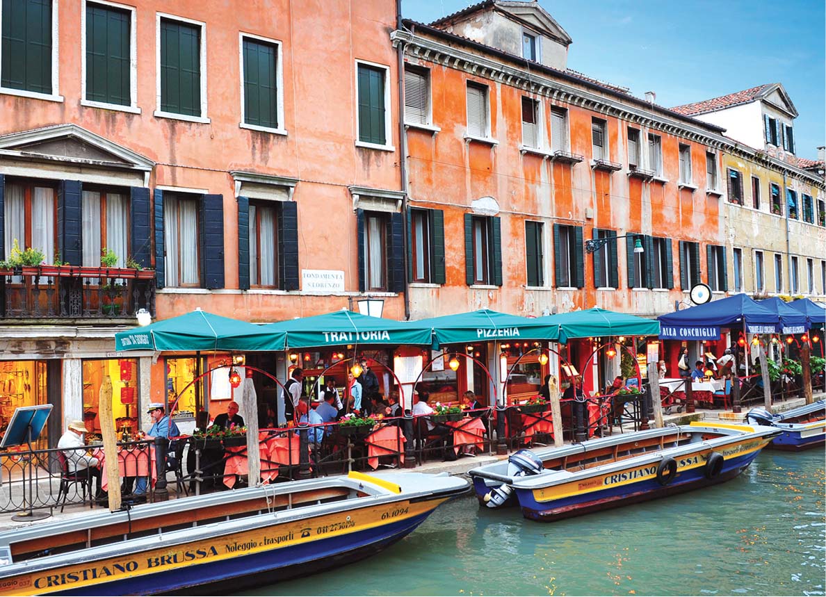 Al fresco dining canalside in Venice The corrugated vine-clad hills of the - photo 8