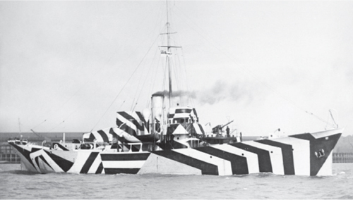 The gunboat HMS Kildangan in dazzle camouflage 1918 Abbott Thayers - photo 11