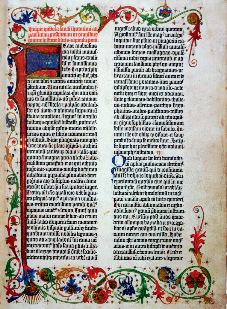 An original copy of the 1450s Gutenberg Bible the first book to be printed - photo 5