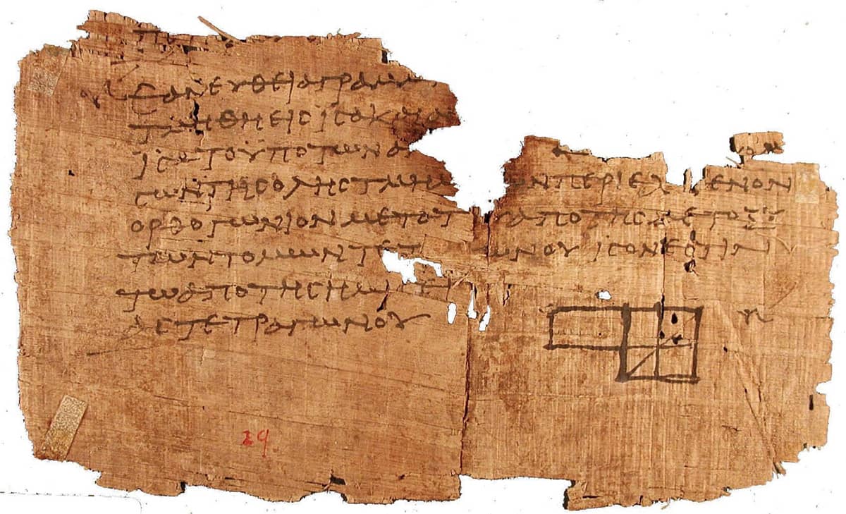 This c 100 CE fragment from papyri found at Oxyrhynchus Egypt shows a - photo 5