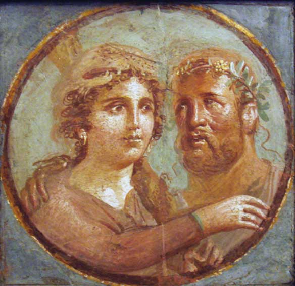 Heracles and Omphale fresco Pompeii National Archaeological Museum of Naples - photo 2