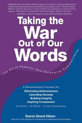 Sharon Strand Ellison - Taking the War Out of Our Words