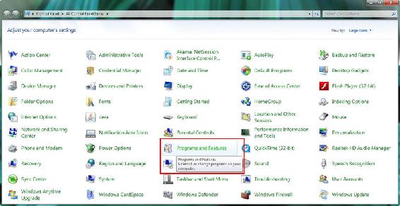 Click the Programs and Features link or double-click the icon in previous - photo 2