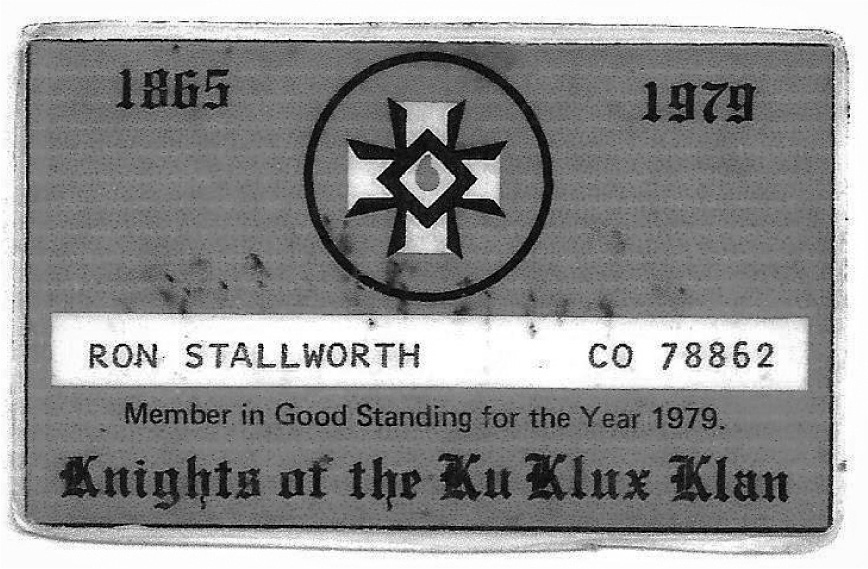 Membership card to the Ku Klux Klan Ken in full hood and robe at an - photo 7