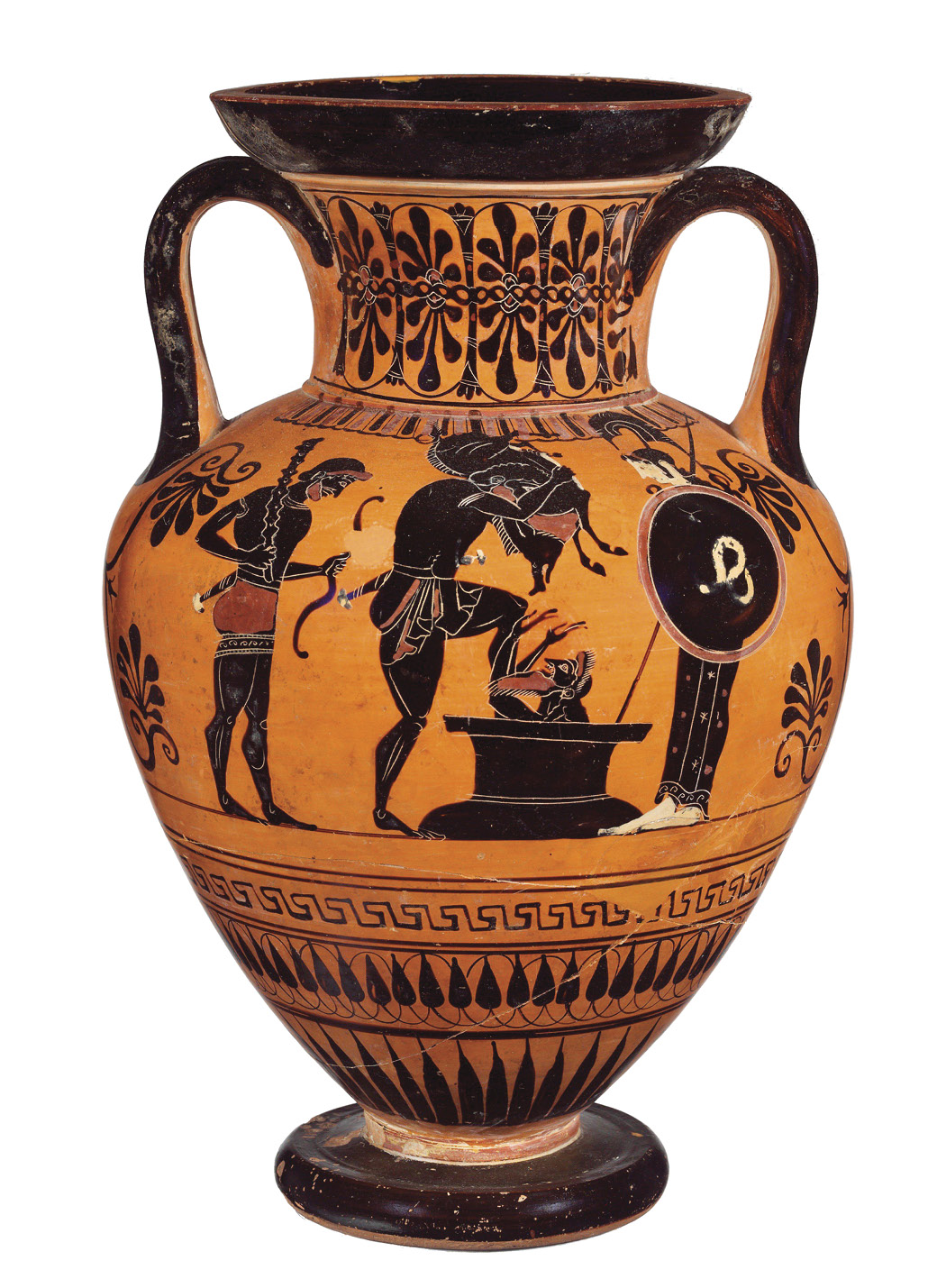 Heracles holds the Erymanthian boar over Eurystheus cowering in his stone jar - photo 11