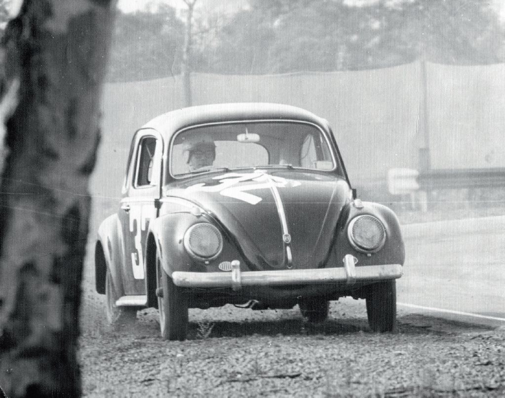 At the wheel of the works VW Beetleall four wheels off the track but with the - photo 5