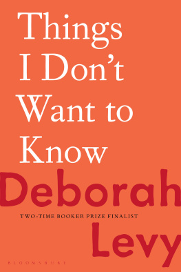 Deborah Levy The Cost of Living: A Working Autobiography