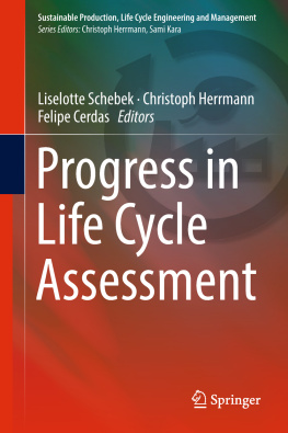 Liselotte Schebek - PROGRESS IN LIFE CYCLE ASSESSMENT.