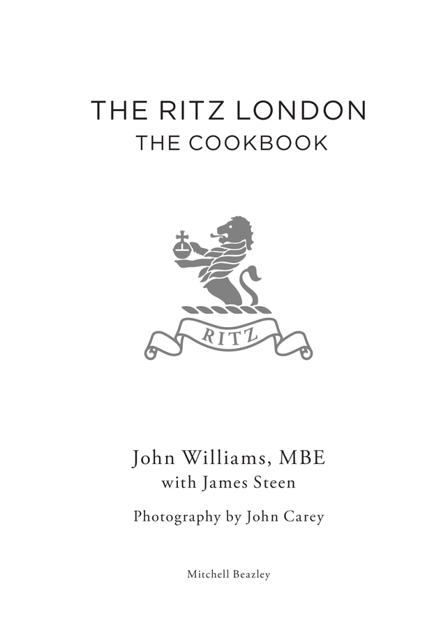 Inside The Ritz London the Cookbook How to Use This Ebook Select one of the - photo 1