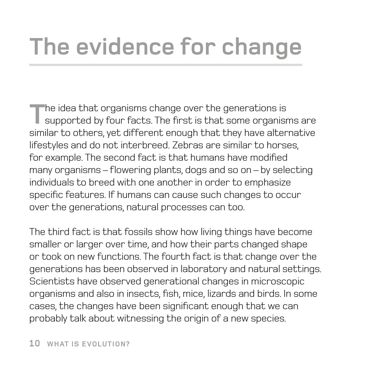 The evidence for change The idea that organisms change over the generations is - photo 10