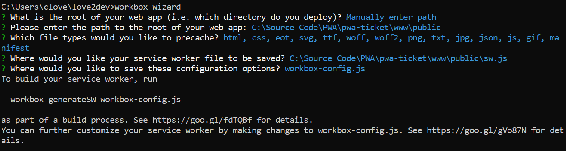 This will create a configuration file that the workbox-cli tool can use during - photo 1