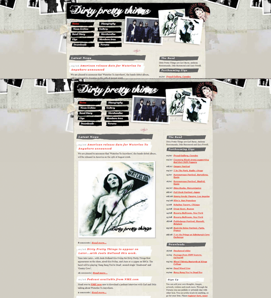 Figure 12 The completed Dirty Pretty Things website - photo 4