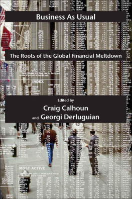 Craig J. Calhoun - Business as Usual: The Roots of the Global Financial Meltdown