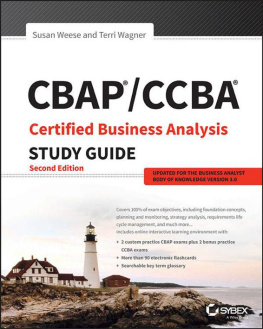 Susan Weese - CBAP CCBA Certified Business Analysis