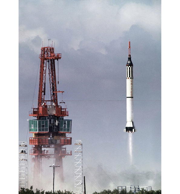 Alan Shepard is launched on Americas first manned space flight 5 May 1961 - photo 2