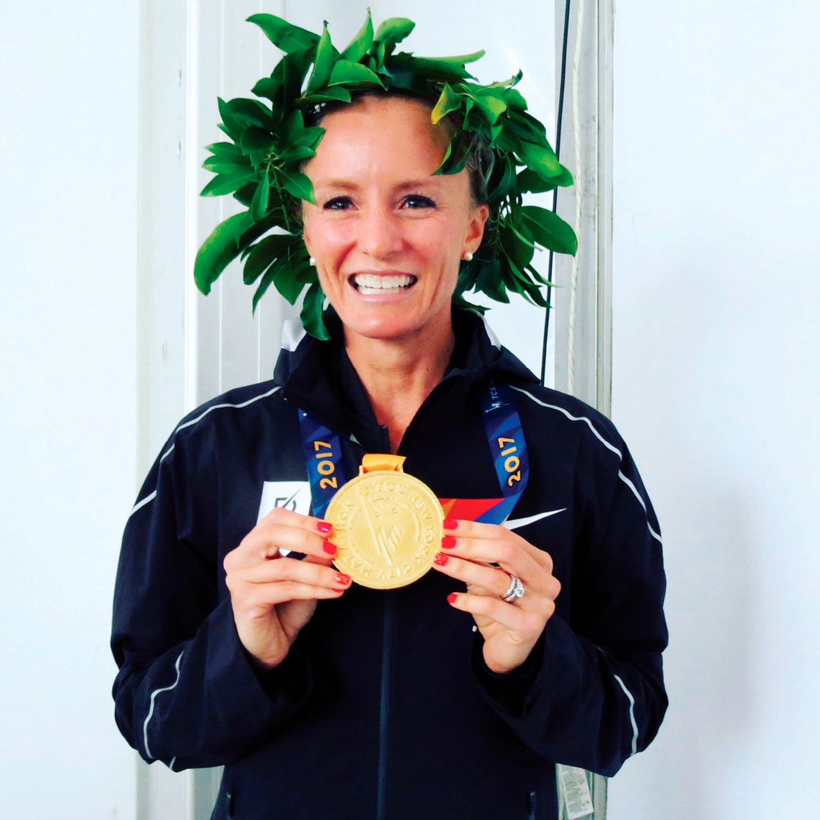 Shalane all smiles just minutes after winning the TCS New York City Marathon - photo 1