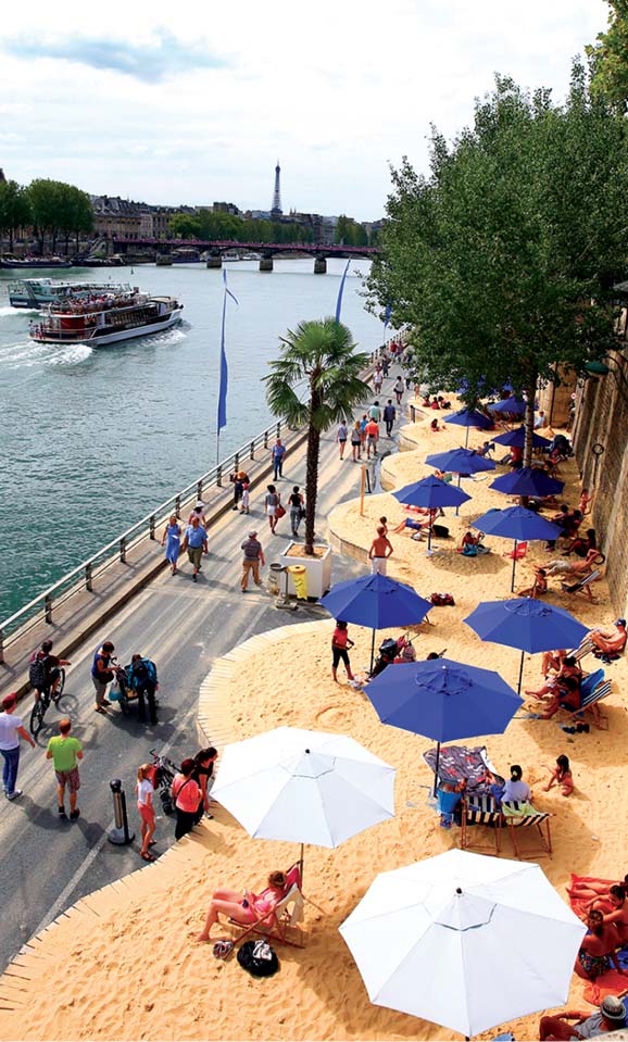 Sunbathing along the Seine on the Paris Plage Stained glass and the - photo 18