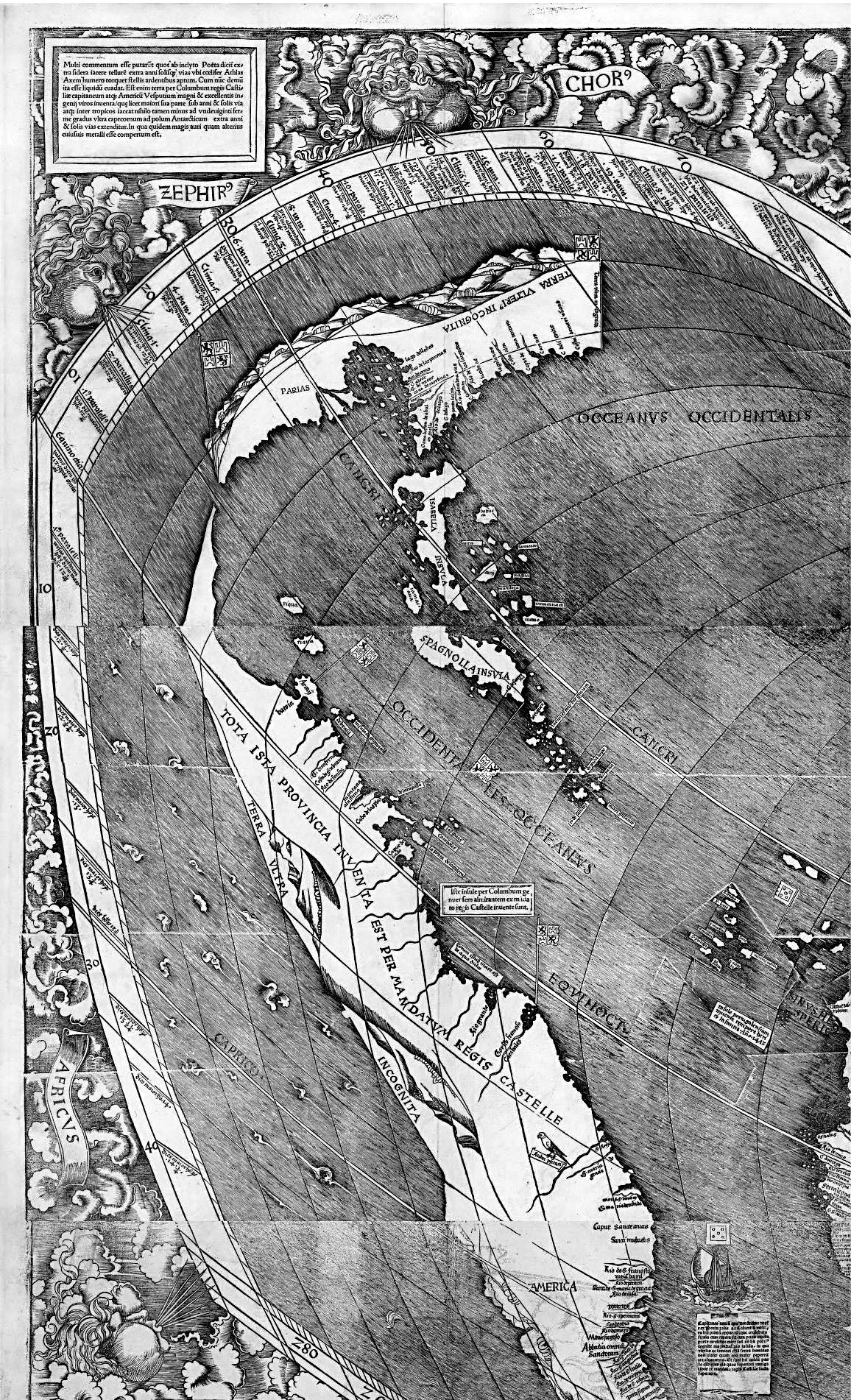 Two panels in the Universalis Cosmographia Secundum c 1507 showing the first - photo 3