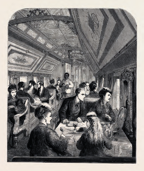 Dining car on the Union Pacific Railroad part of the first US transcontinental - photo 4