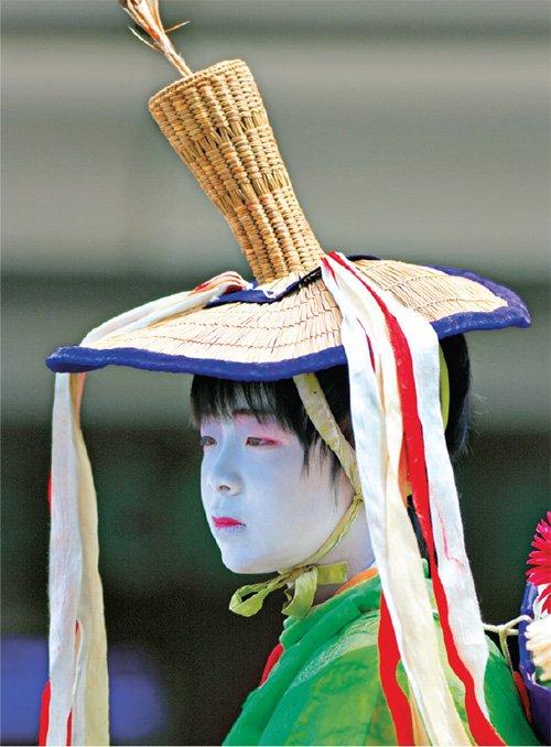 A chigo sacred child on horseback Musicians on a Gion Festival parade float - photo 11