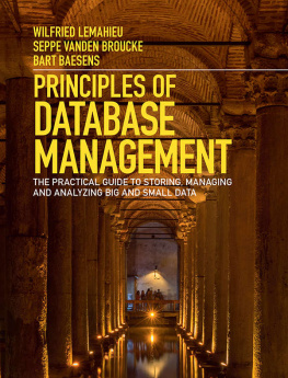 Baesens Bart Principles of database management : the practical guide to storing, managing and analyzing big and small data