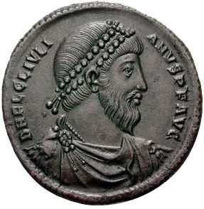 Portrait of Julian Julian the Apostate on a bronze coin from Antioch c - photo 9