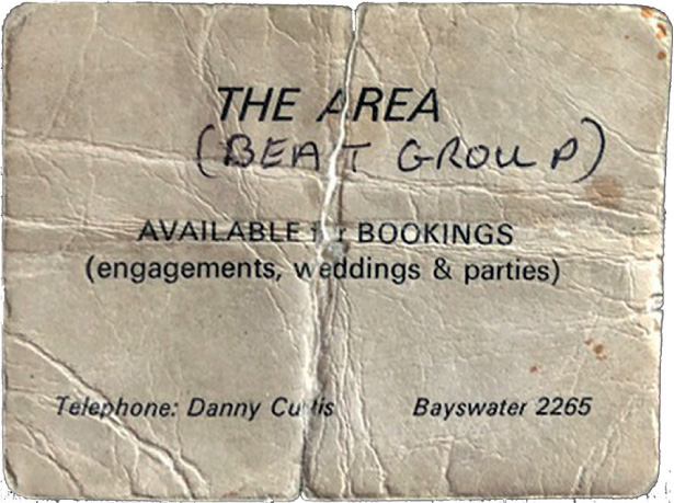 One of the cards that Danny had printed for our beat group My Hfner - photo 12