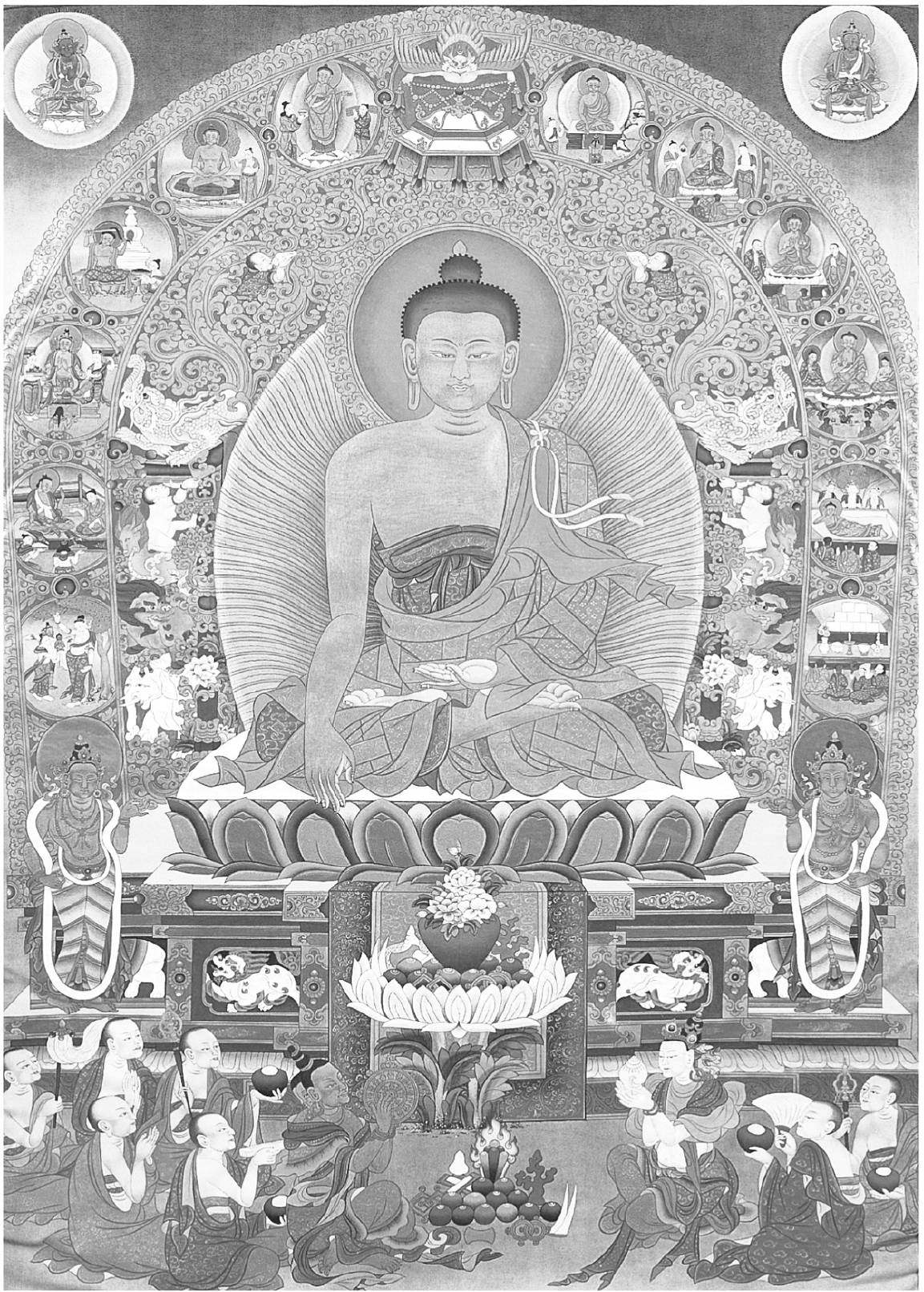Buddha kyamuni Guru Padmasambhava Long - photo 2