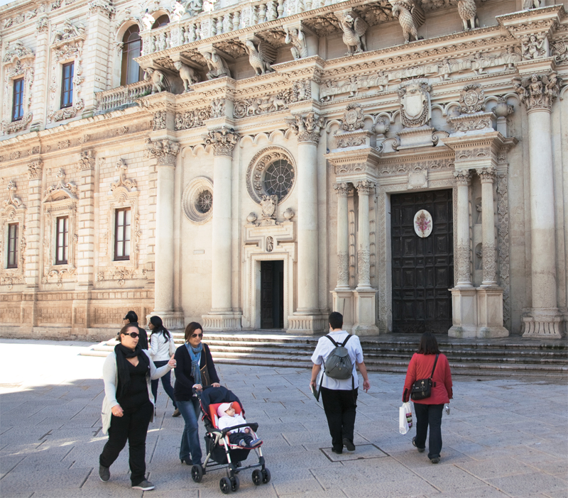 The ornate Baroque faade of Santa Croce in Lecce Puglia It would take a month - photo 5