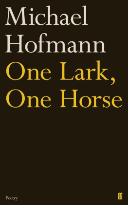 Michael Hofmann - One Lark, One Horse