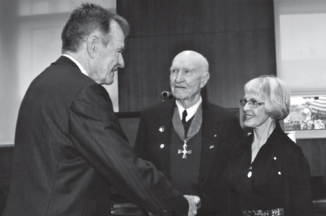 Gail and Lorraine Halvorsen with President George Bush Sr at the grand opening - photo 15