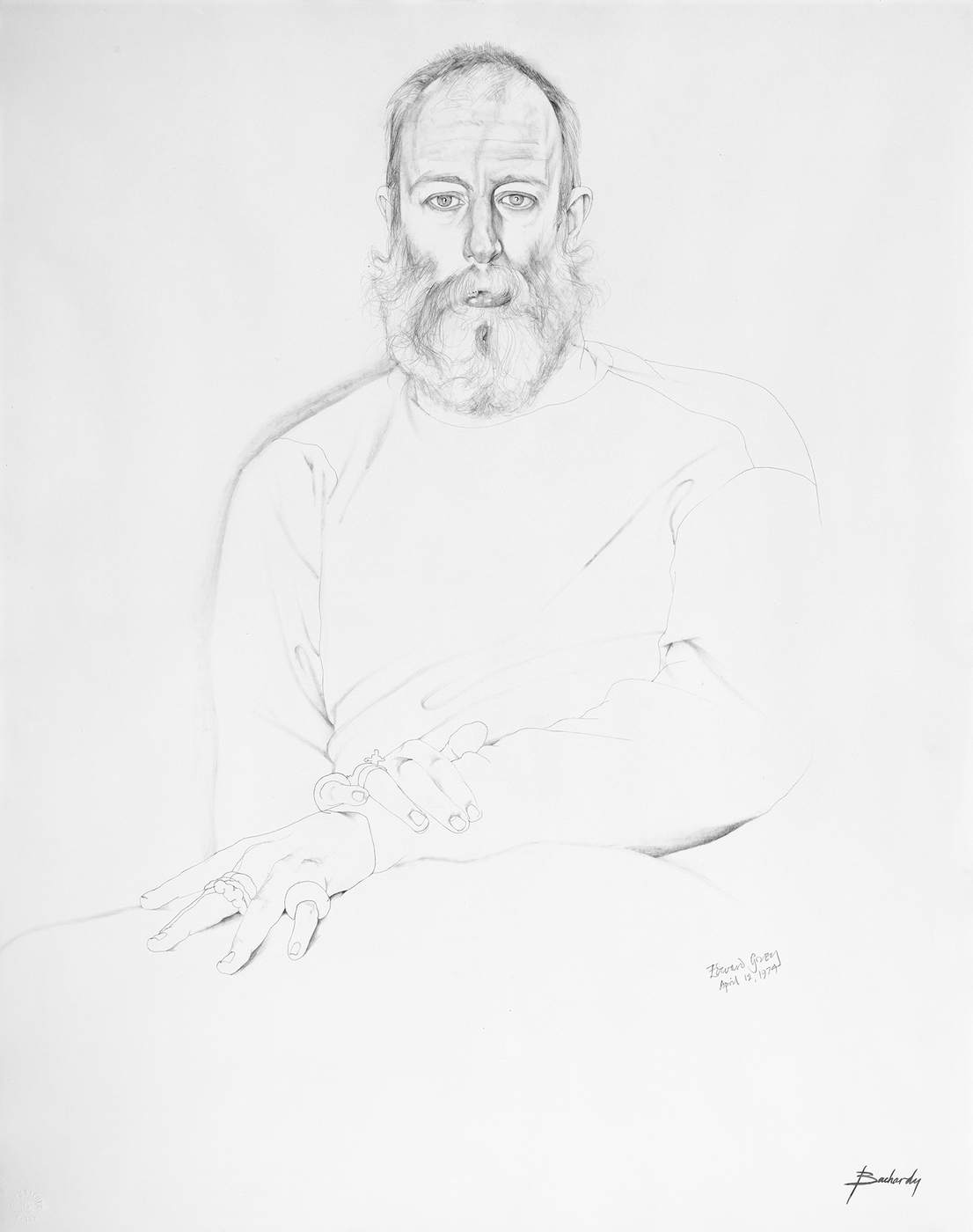 Don Bachardy Portrait of Edward Gorey 1974 graphite on paper Don Bachardy - photo 2