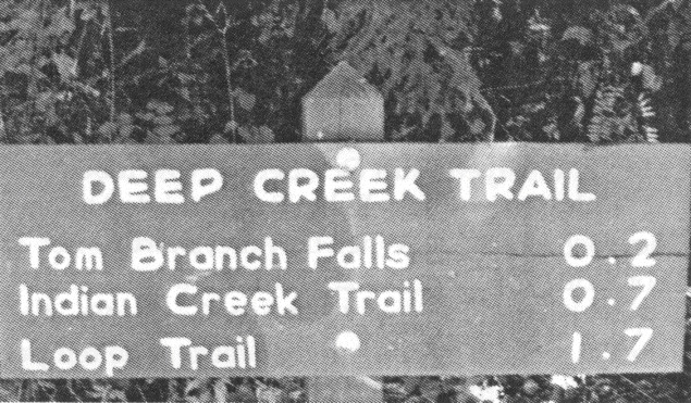 This sign is at the entrance to Deep Creek Trail in the Great Smoky Mountains - photo 2